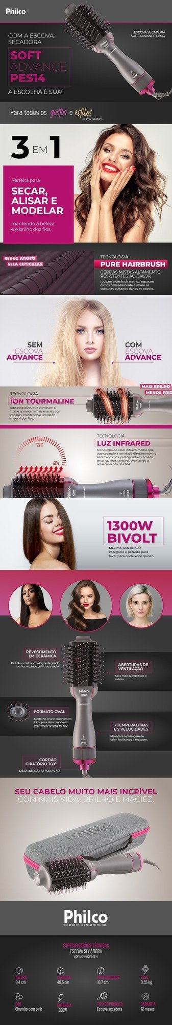 Desktop ESCOVA SECADORA SOFT ADVANCE PES14   055403037 1