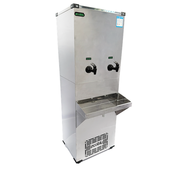01 bebedouro de agua gelada industrial inox 50l de coluna ecoblu