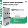 05 bebedouro de agua gelada e natural industrial inox 100l de coluna ecoblu