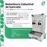 07 bebedouro de agua gelada e natural industrial inox 25l de bancada ecoblu