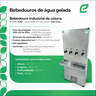 02 bebedouro de agua gelada industrial inox 200l de coluna ecoblu